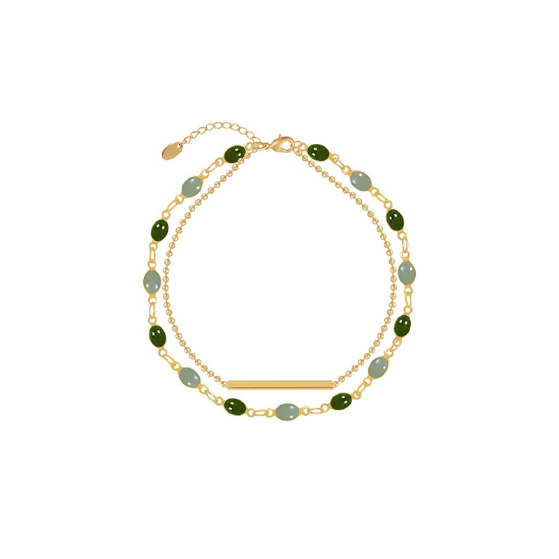 Blue Green Color Crystal Charm Bracelets - csjewellery.net