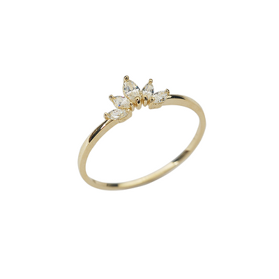 Sterling Silver Crysta Simple Crown Ring - csjewellery.net