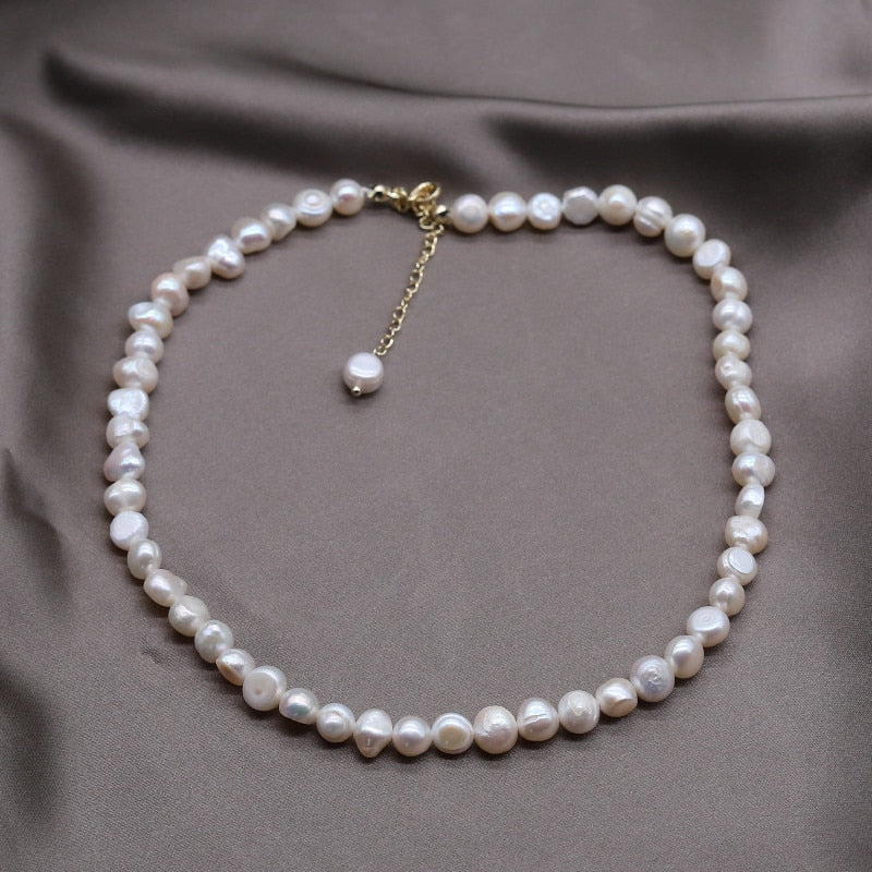 Simple White Natural Freshwater Pearl Bracelet - csjewellery.net