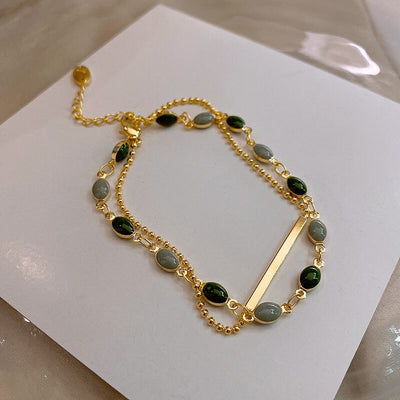 Blue Green Color Crystal Charm Bracelets - csjewellery.net